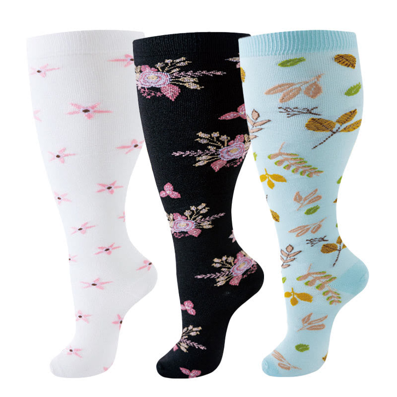 Plus Size Defoliation Compression Socks(3 Pairs) - image 1