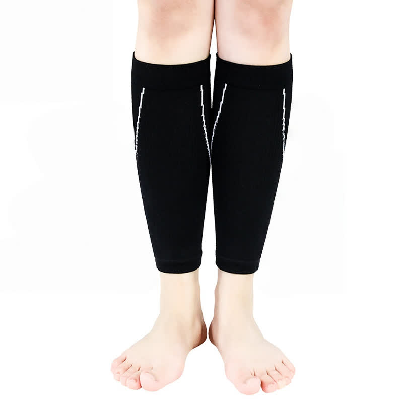 Contrast Stripe Compression Calf Sleeves
