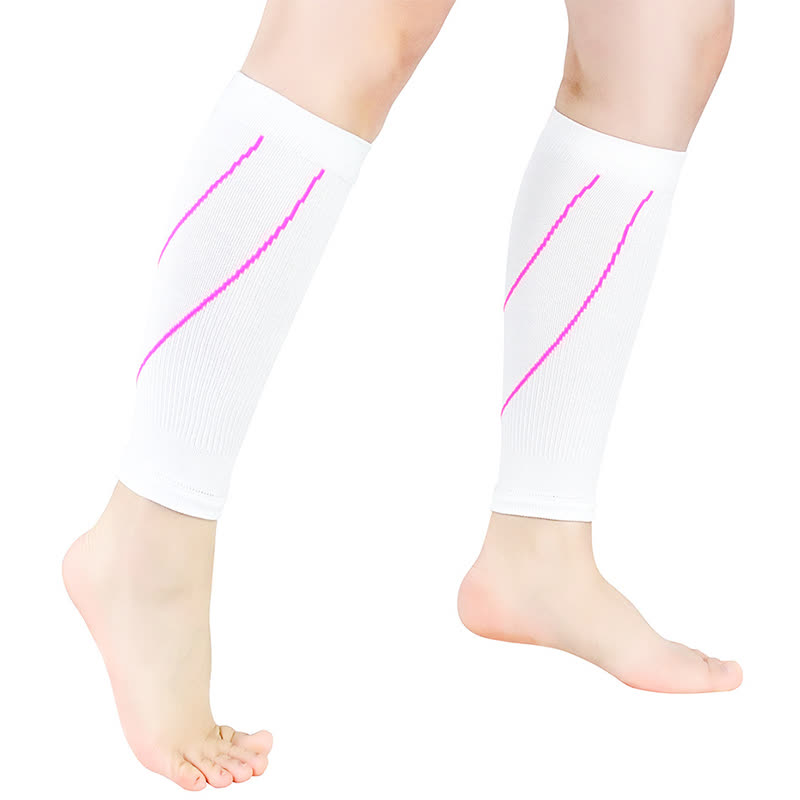 Contrast Stripe Compression Calf Sleeves