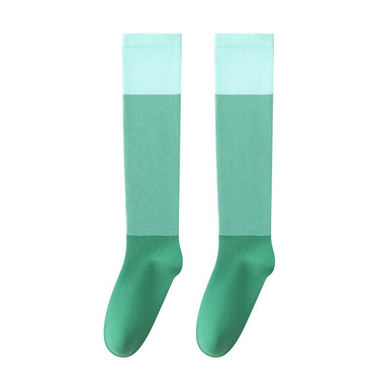 Gradient Colorblock Sports Compression Socks(4 Pairs)