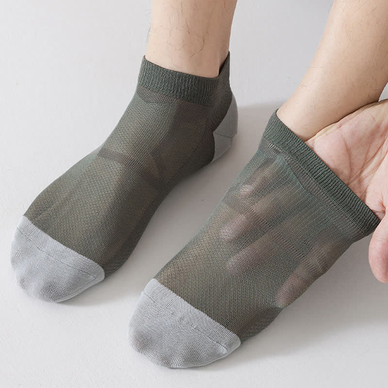Non-slip Heel Mesh Breathable Ankle Socks(6 Pairs)