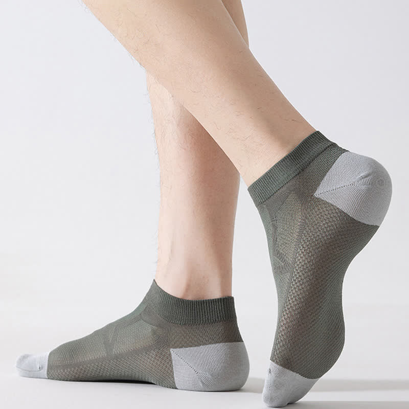 Non-slip Heel Mesh Breathable Ankle Socks(6 Pairs)