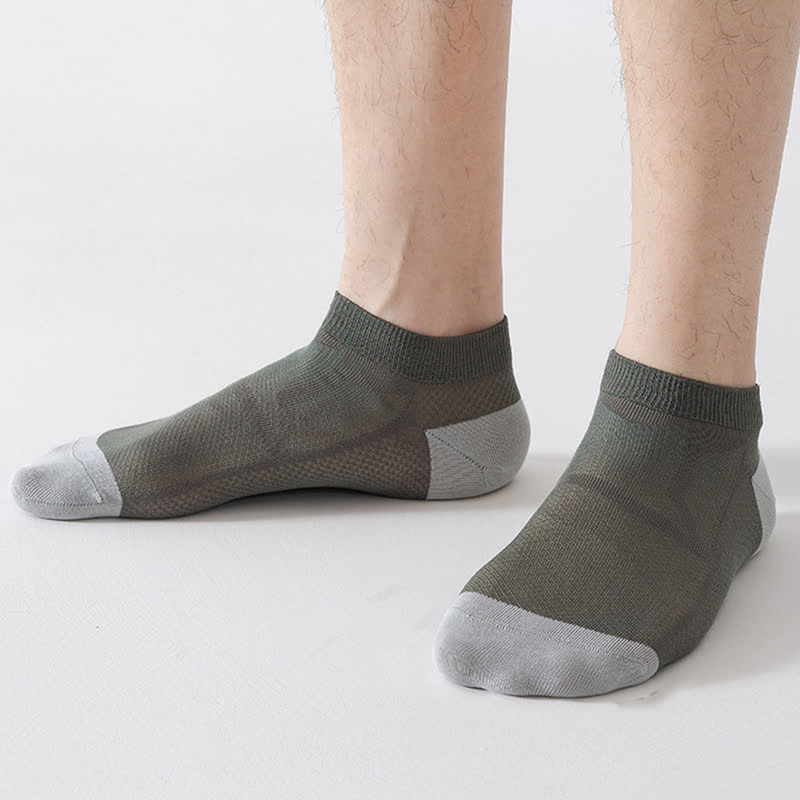 Non-slip Heel Mesh Breathable Ankle Socks(6 Pairs)