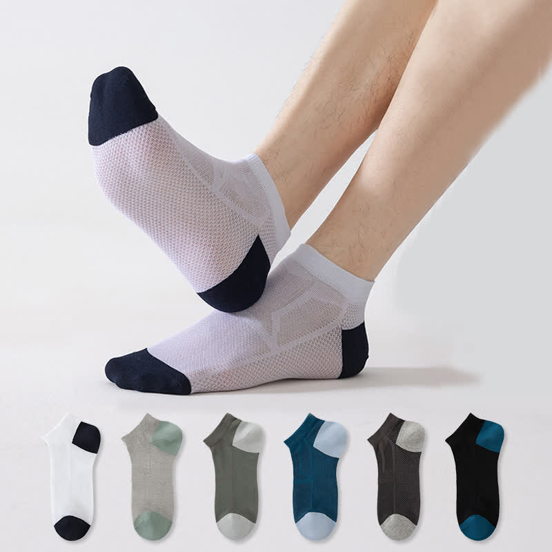 Non-slip Heel Mesh Breathable Ankle Socks(6 Pairs)