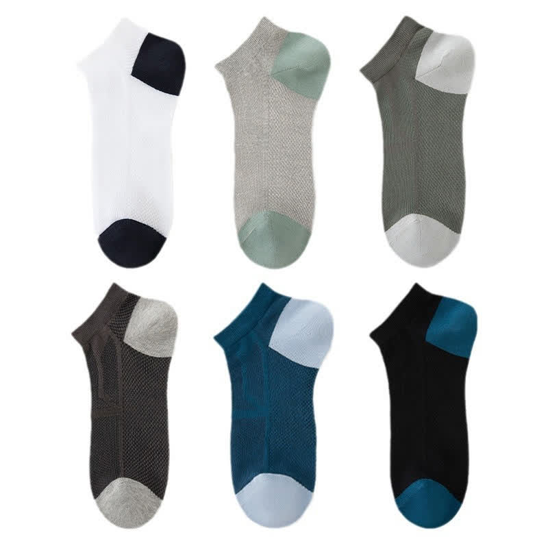 Non-slip Heel Mesh Breathable Ankle Socks(6 Pairs)