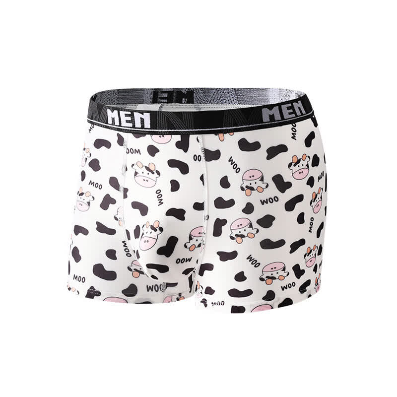 Animal Gesture Print Men's Breathable Boxer Briefs(3 Packs) - Beige - 2XL - image 3