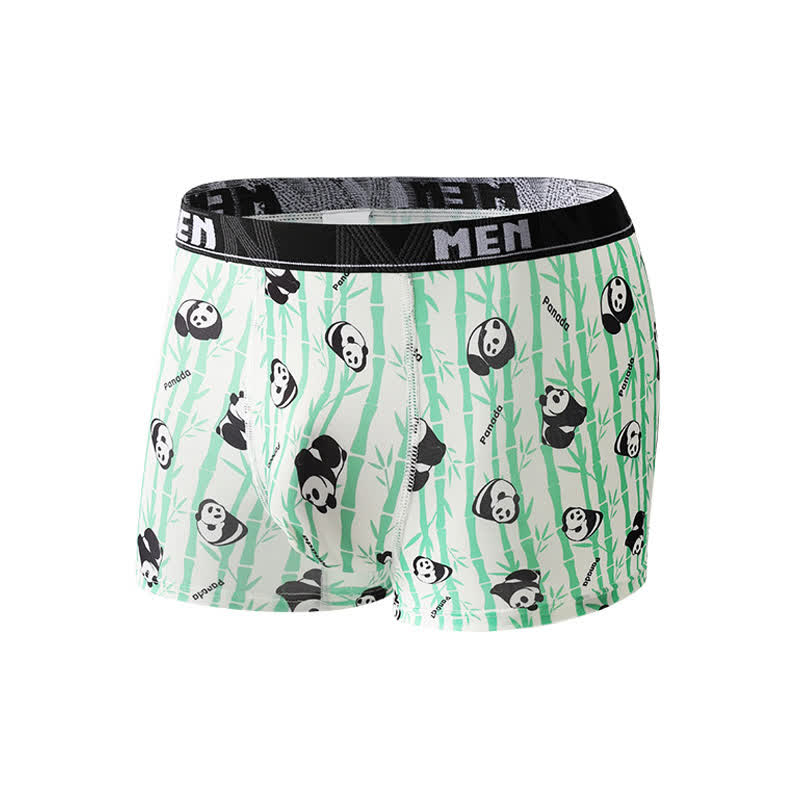 Animal Gesture Print Men's Breathable Boxer Briefs(3 Packs) - Green - 2XL - image 8