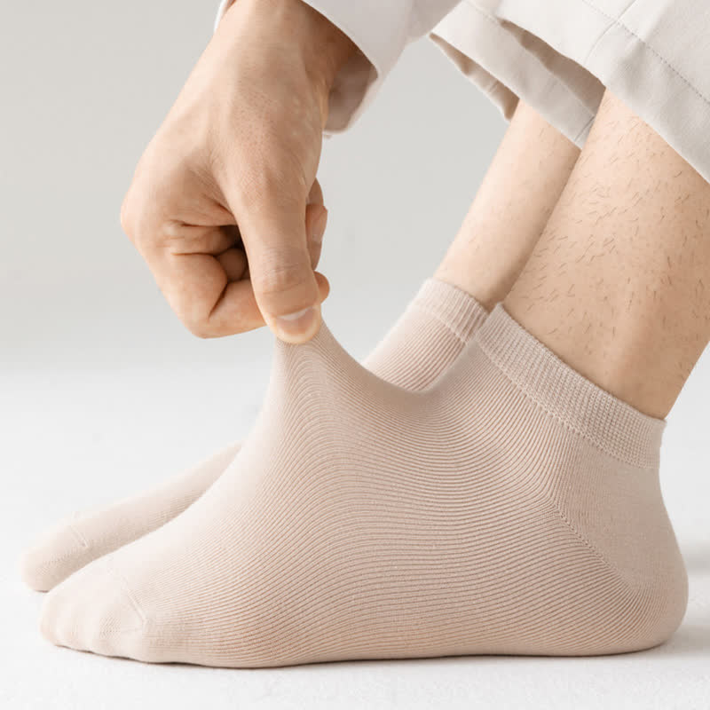 Plus Size Solid Color Stretch Cotton Ankle Socks(8 Pairs)
