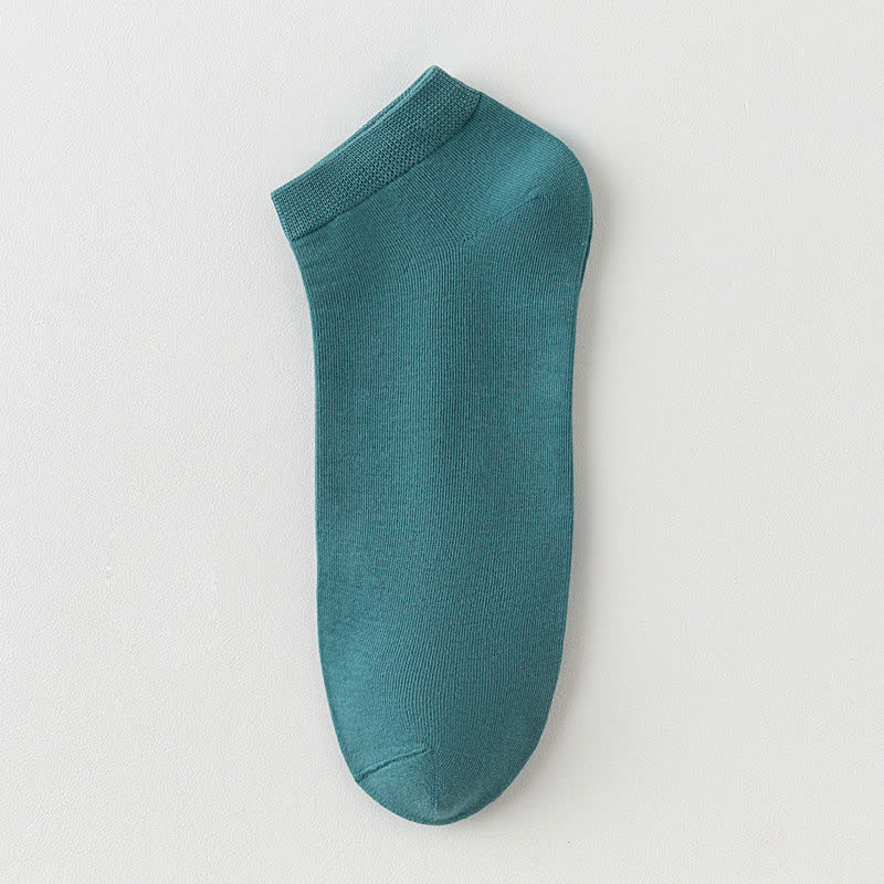 Plus Size Solid Color Stretch Cotton Ankle Socks(8 Pairs)