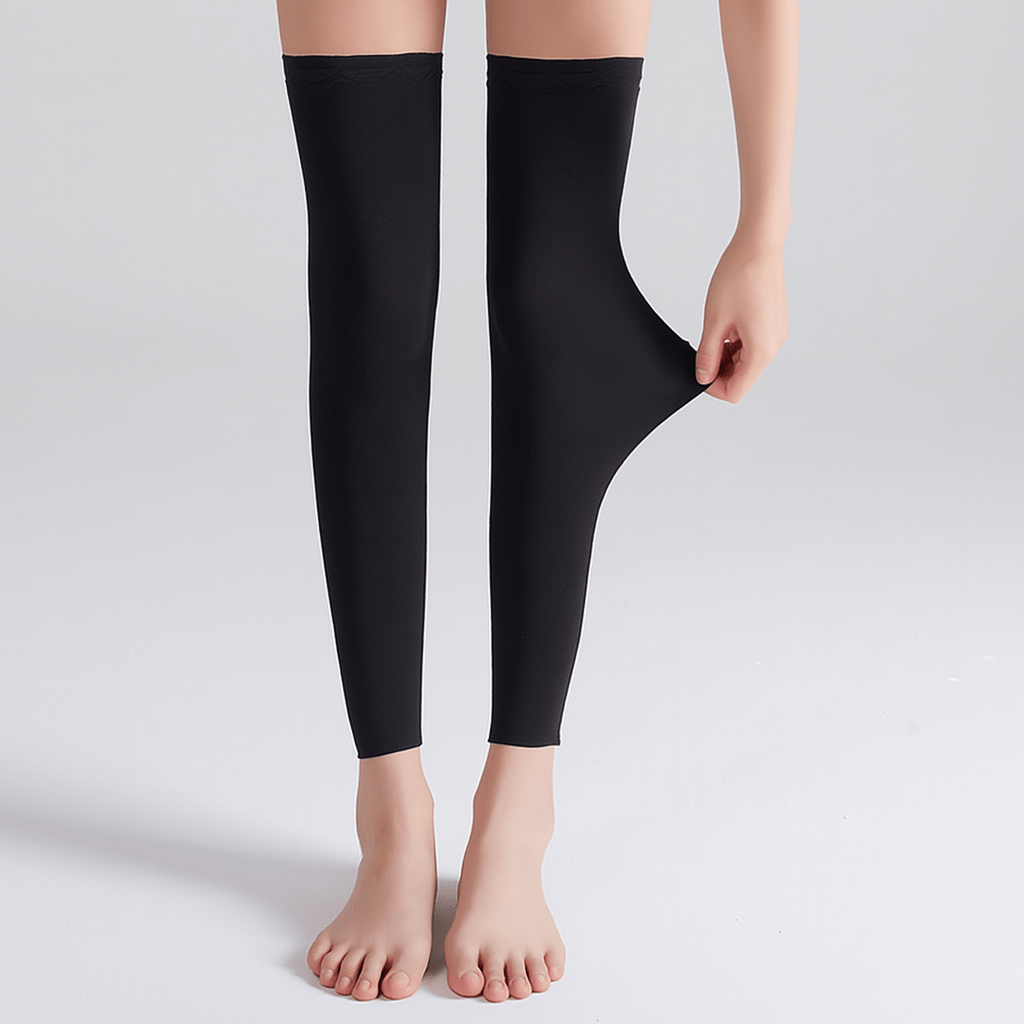 Modal Solid Color Breathable Thigh High Compression Sleeves - image 0