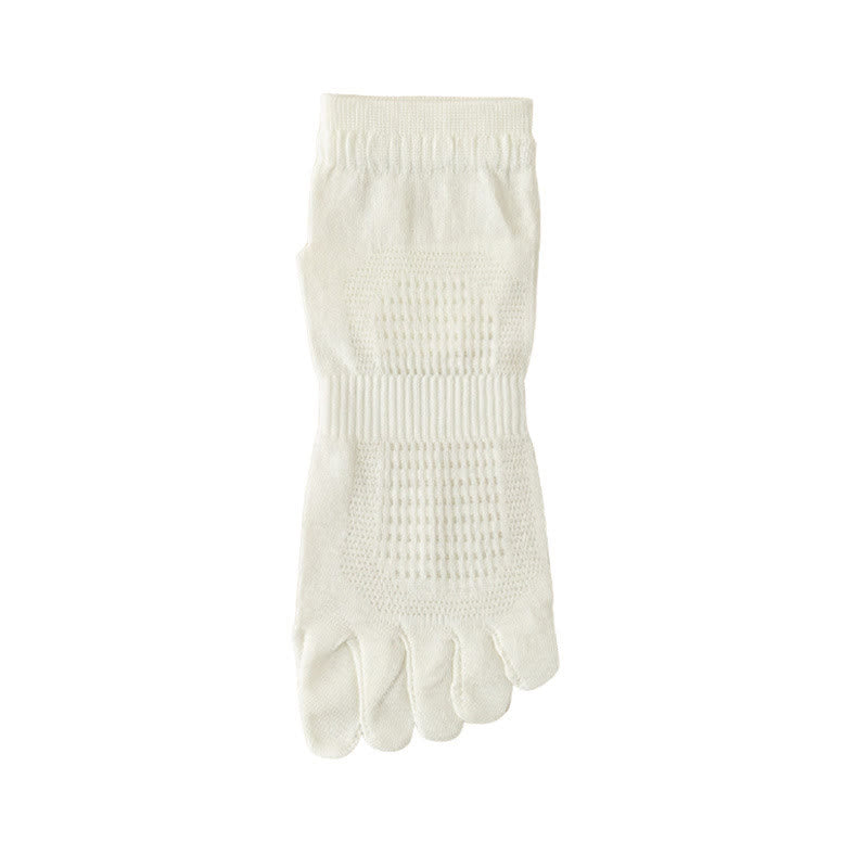 Pure Cotton Mesh Five-toe Ankle Socks(3 Pairs)