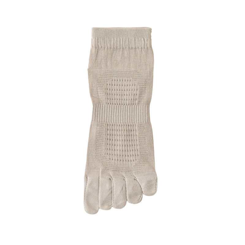 Pure Cotton Mesh Five-toe Ankle Socks(3 Pairs)