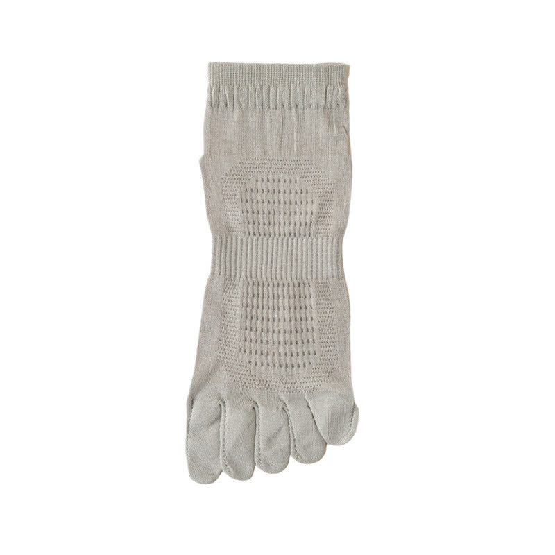 Pure Cotton Mesh Five-toe Ankle Socks(3 Pairs)