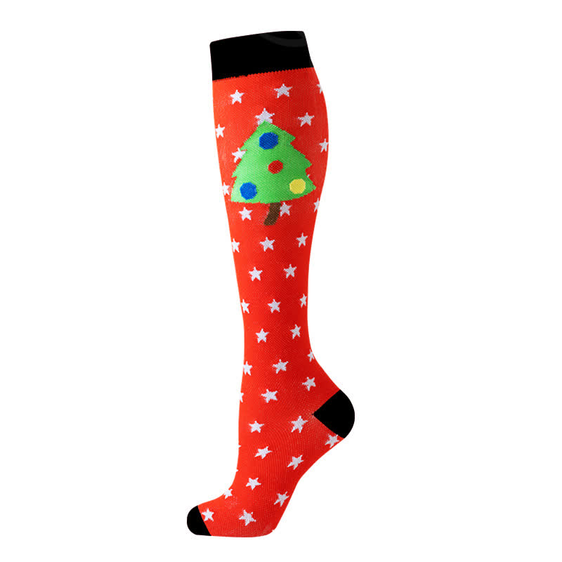 Santa Christmas Tree Compression Socks(6 Pairs) - image 5