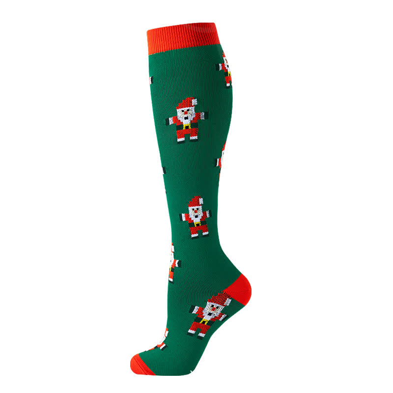 Santa Christmas Tree Compression Socks(6 Pairs) - image 3