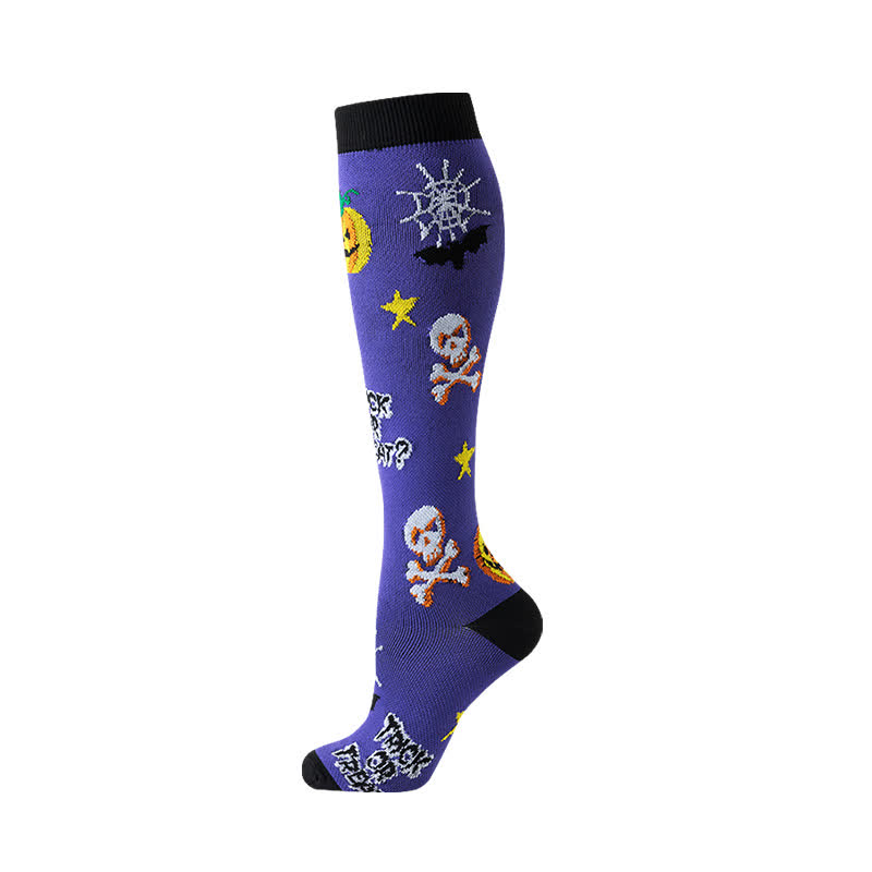 Halloween Skull Ghost Series Compression Socks(5 Pairs) - image 5