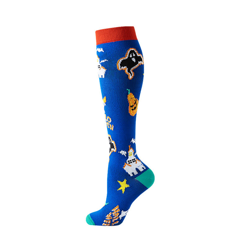 Halloween Skull Ghost Series Compression Socks(5 Pairs) - image 3