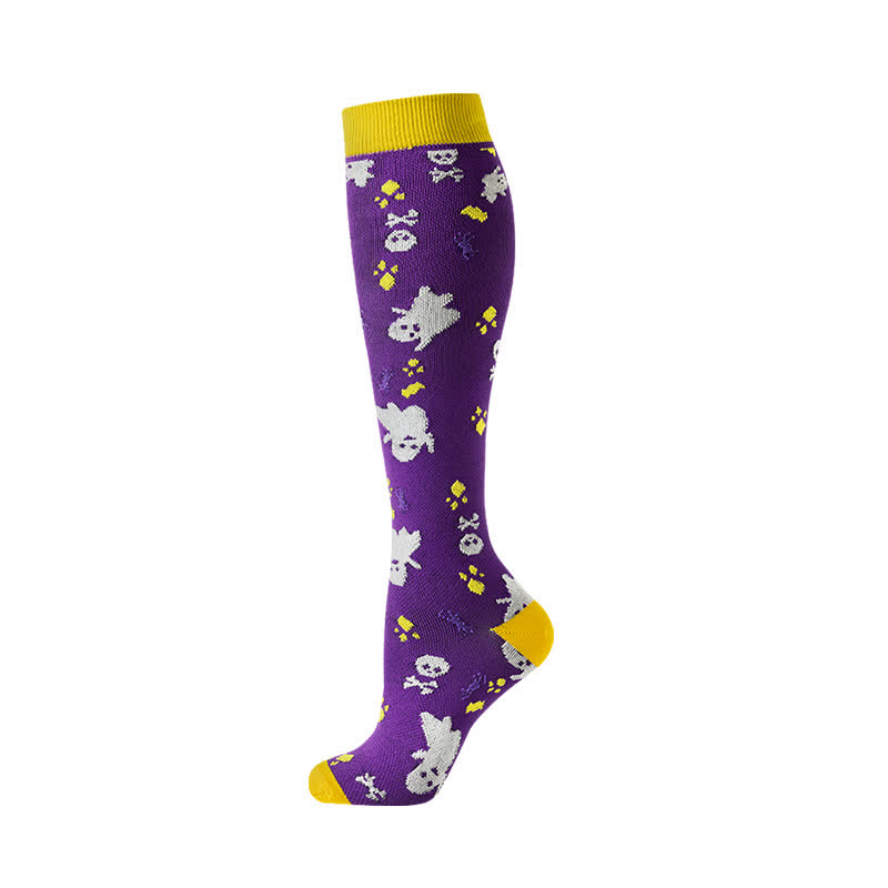 Halloween Skull Ghost Series Compression Socks(5 Pairs) - image 4
