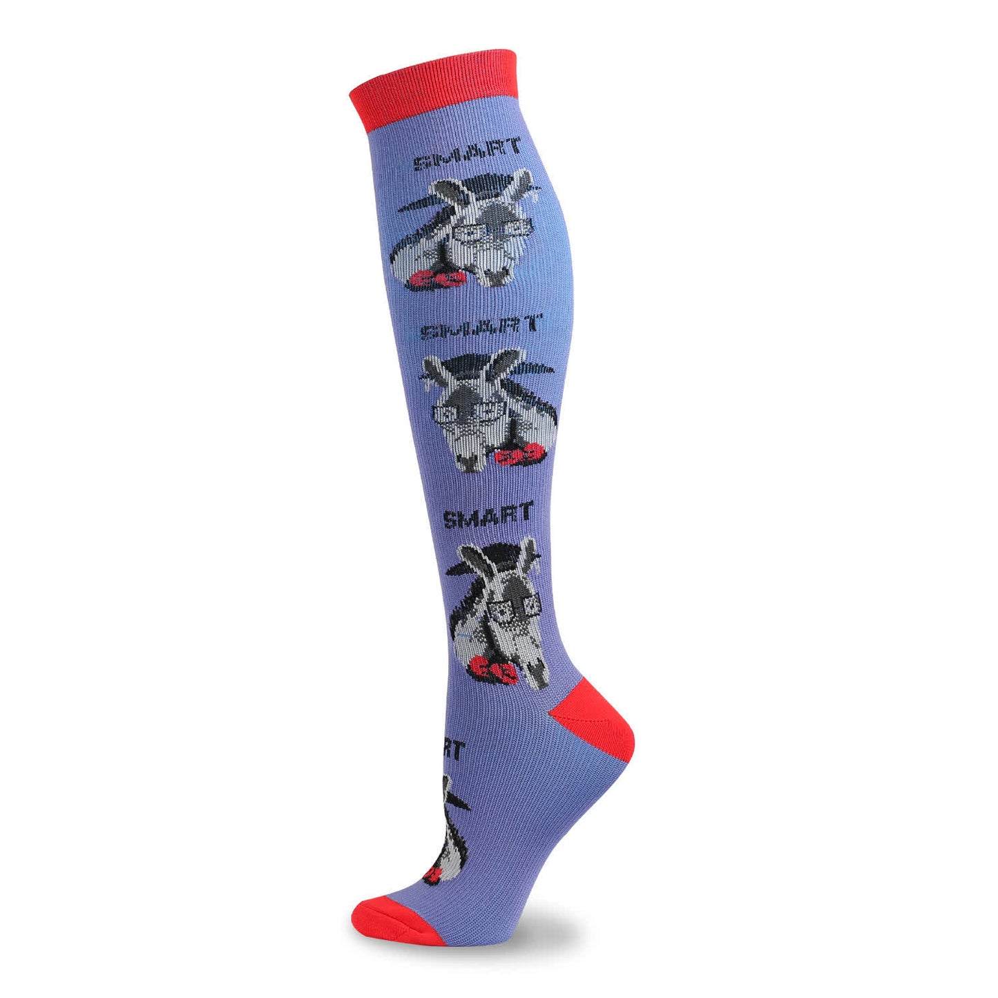 Funny Cartoon Animal Print Compression Socks(5 Pairs) - Purple - S/M - image 3