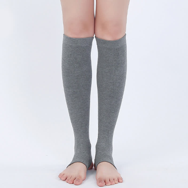 Pure Cotton Stirrup Calf Sleeves - Dark Grey - XL - image 3