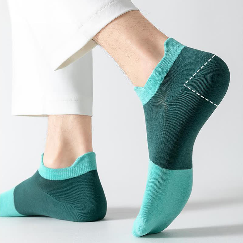 Cotton Color Block Breathable Ankle Socks(6 Pairs)