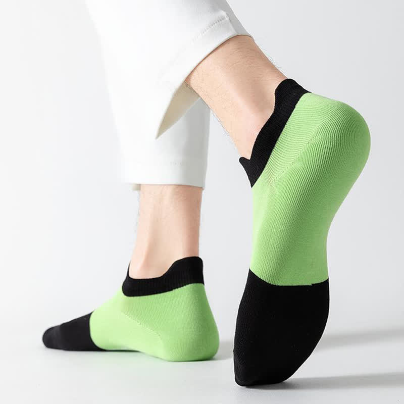 Cotton Color Block Breathable Ankle Socks(6 Pairs)