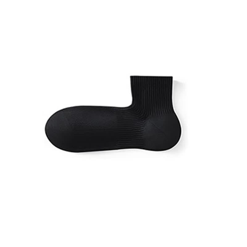 Cotton Solid Color Mesh Breathable Basic Ankle Socks(6 Pairs)