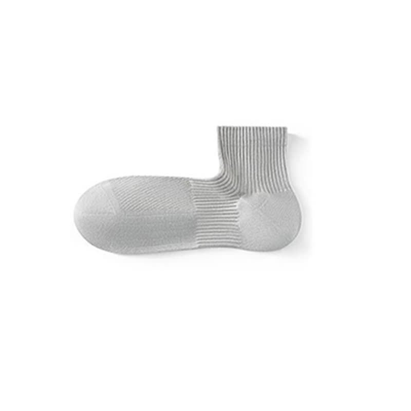 Cotton Solid Color Mesh Breathable Basic Ankle Socks(6 Pairs)