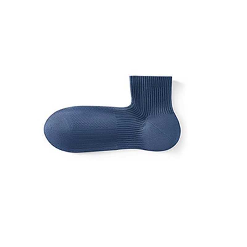 Cotton Solid Color Mesh Breathable Basic Ankle Socks(6 Pairs)
