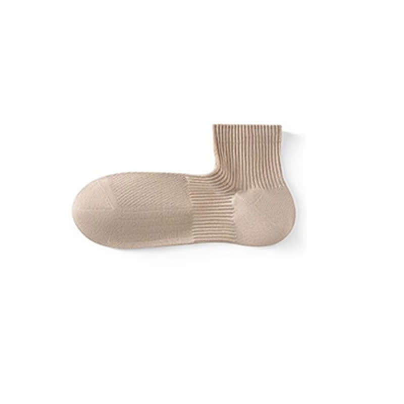 Cotton Solid Color Mesh Breathable Basic Ankle Socks(6 Pairs)