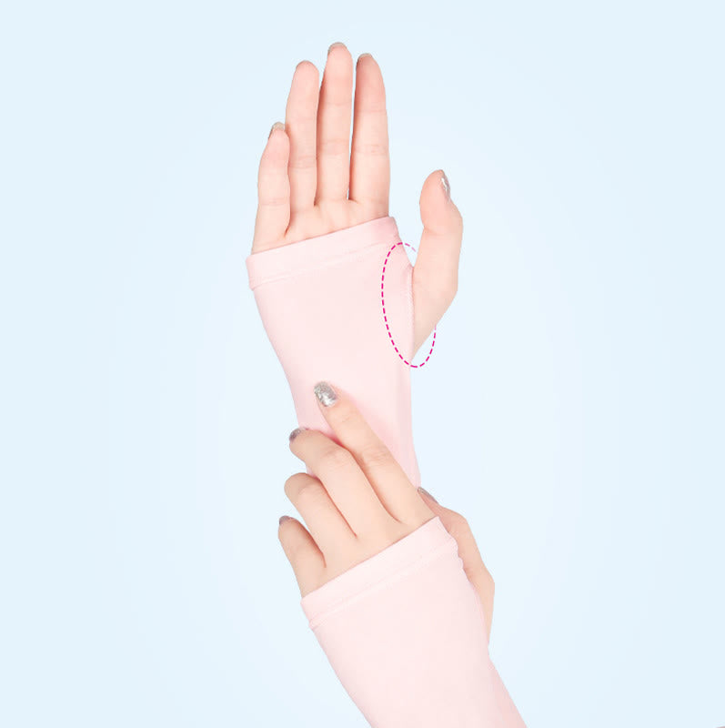 Finger Loop Sun Protection Arm Sleeves