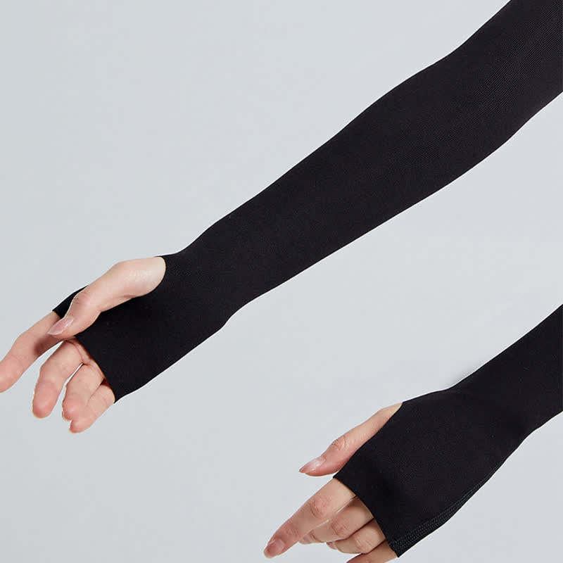 Long Modal Finger Loop Arm Sleeves(2 Pairs)