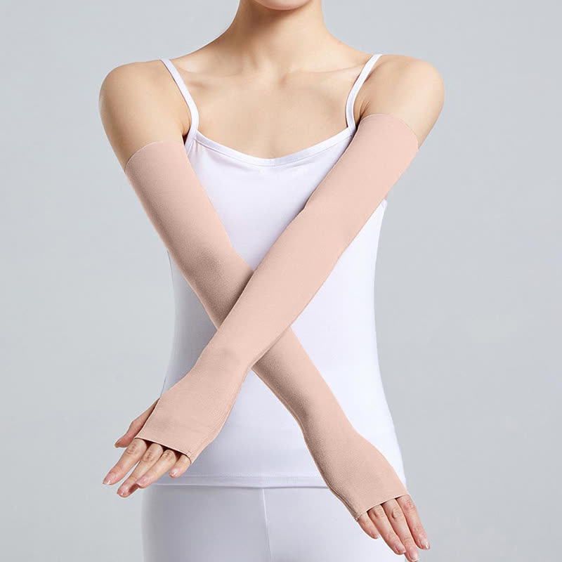 Long Modal Finger Loop Arm Sleeves(2 Pairs)