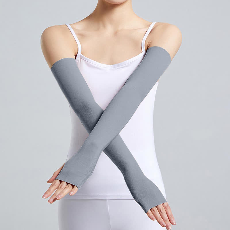 Long Modal Finger Loop Arm Sleeves(2 Pairs)