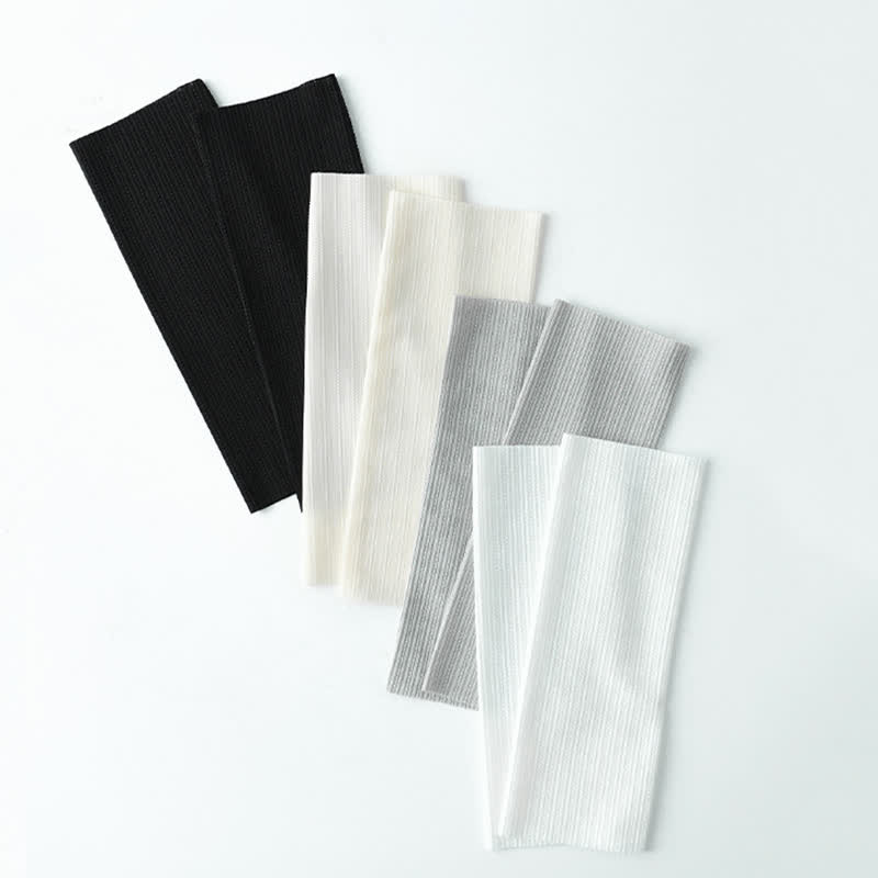 Wheat Jacquard Ice Silk Ankle Sleeves(2 Pairs)