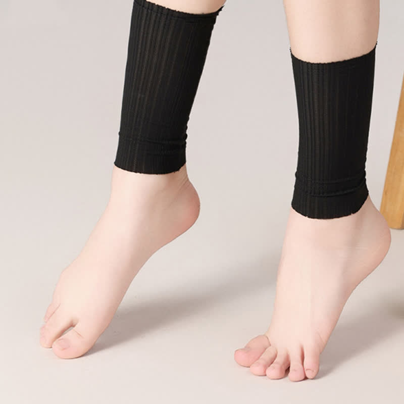 Wheat Jacquard Ice Silk Ankle Sleeves(2 Pairs)