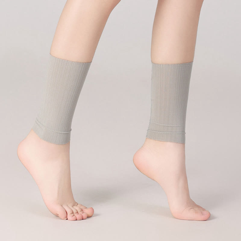 Wheat Jacquard Ice Silk Ankle Sleeves(2 Pairs)