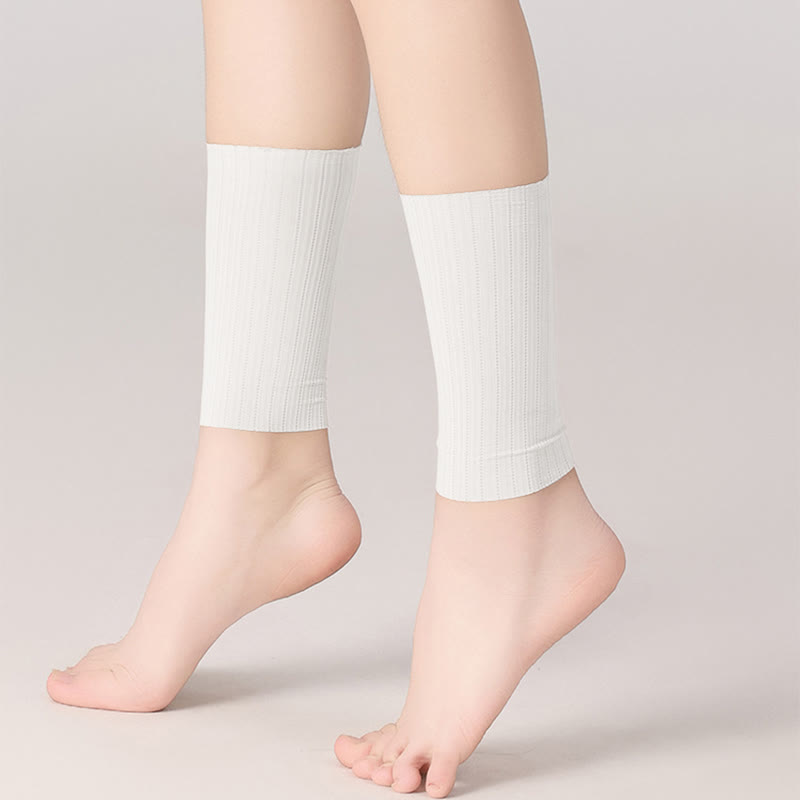 Wheat Jacquard Ice Silk Ankle Sleeves(2 Pairs)
