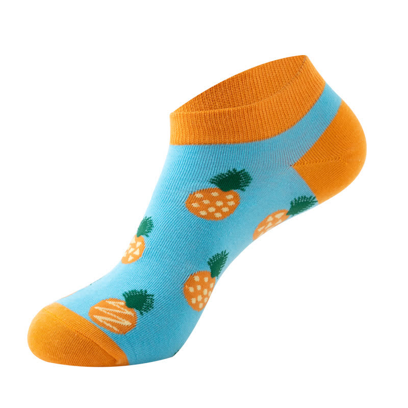 Fun Fruit Series Ankle Socks(6 Pairs) - Light Blue - EU36-42(US3-8.5) - image 10