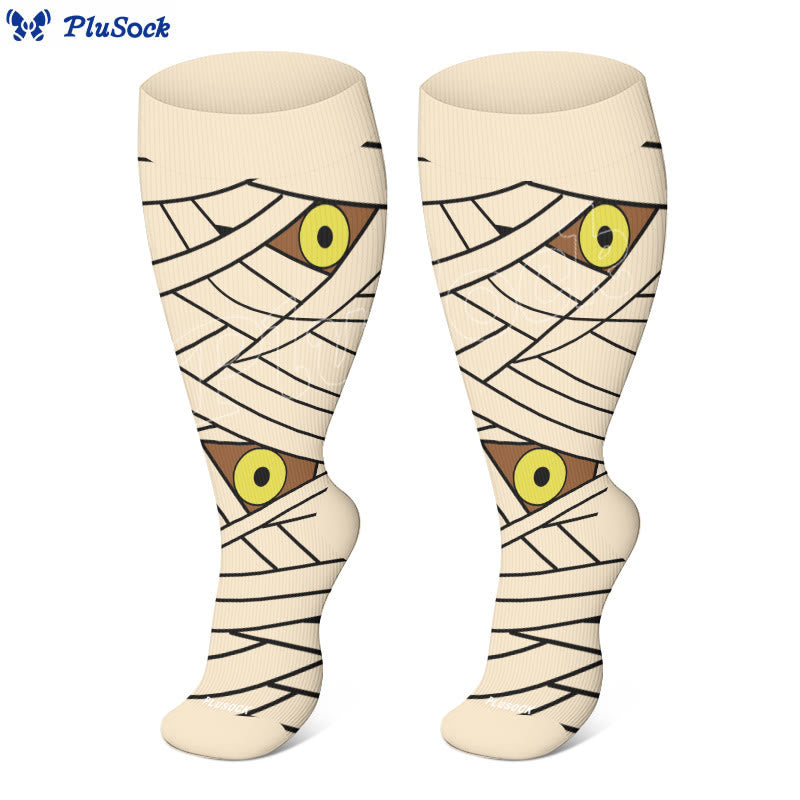 Plus Size Halloween Funny Peek Compression Socks(3 Pairs) - image 4