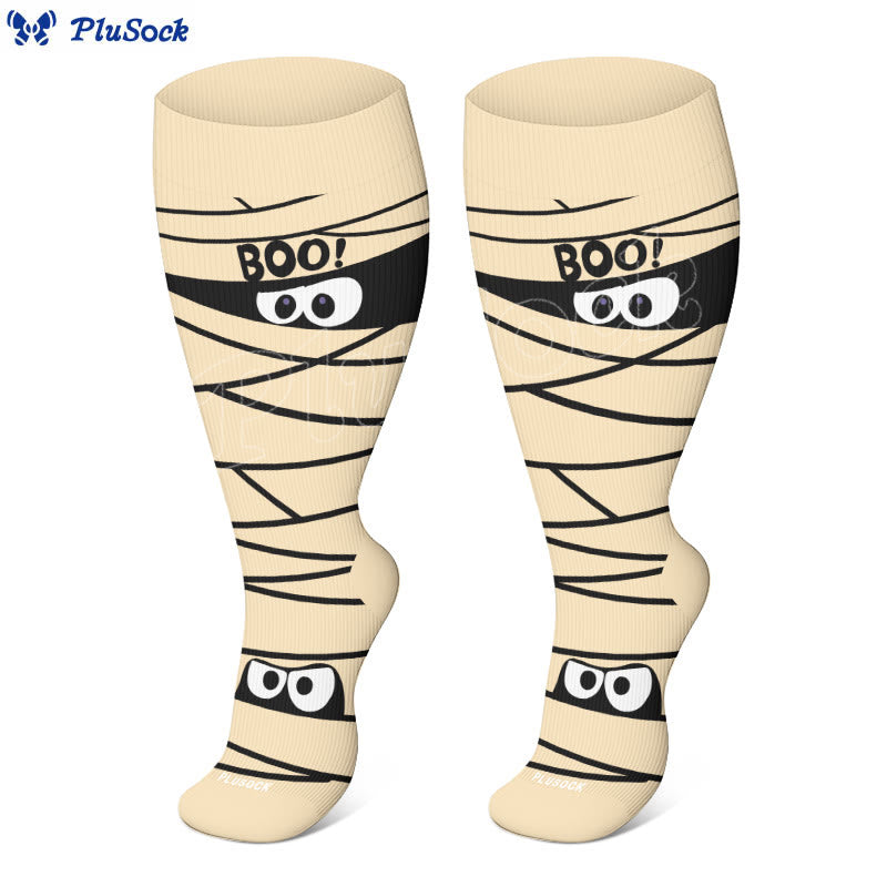 Plus Size Halloween Funny Peek Compression Socks(3 Pairs) - image 5