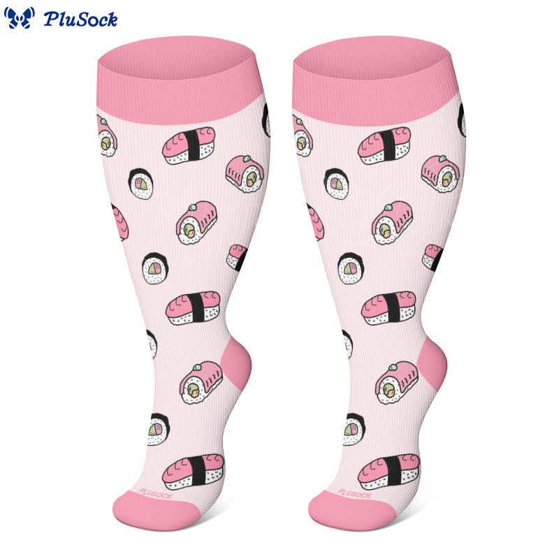 Plus Size Sushi Compression Socks(3 Pairs) - image 2