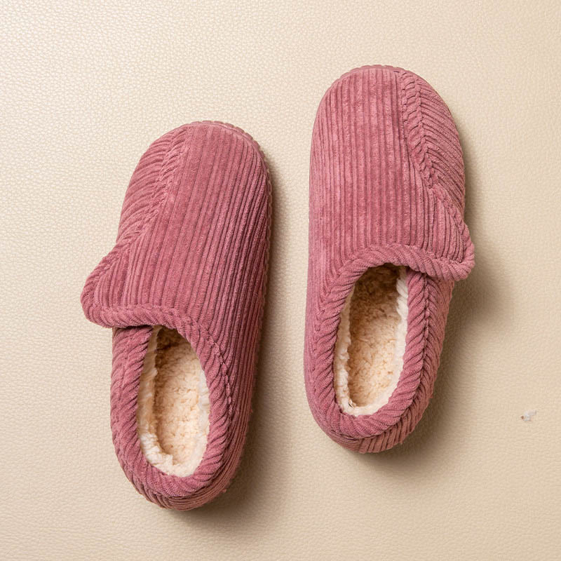 Plus Size Non-slip Warm Slippers - Pink - EU43-44(US9-10) - image 8