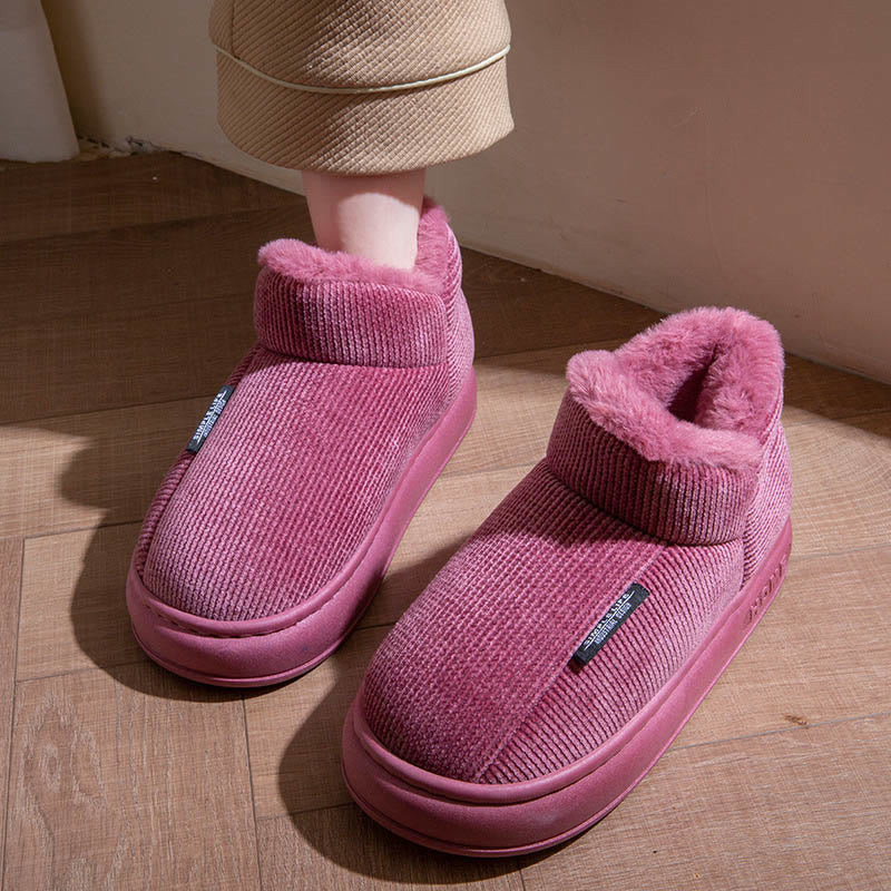 Plus Size High Top Winter Slippers - Pink - EU43-44(US9-10) - image 6