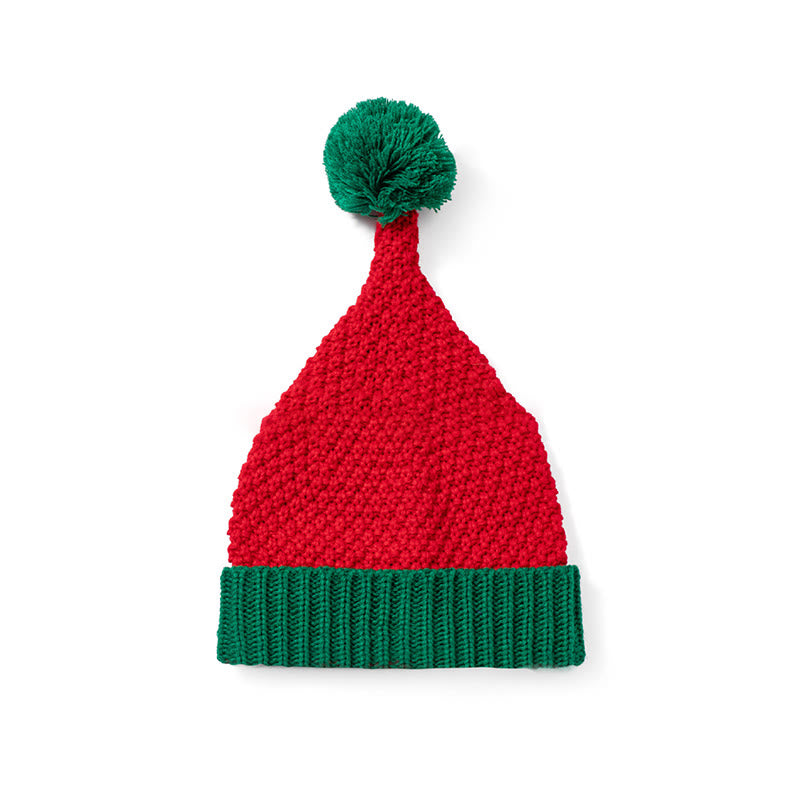 Green Stripes Red Christmas Beanie - C - One Size - image 4