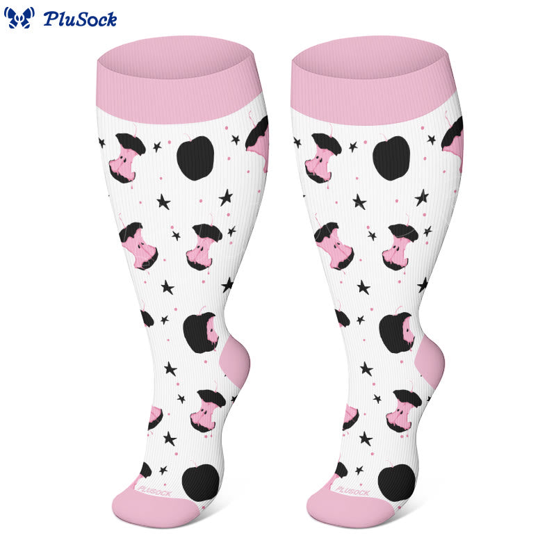 Plusock Plus Size Pink Bows Compression Socks(3 Pairs) - image 2