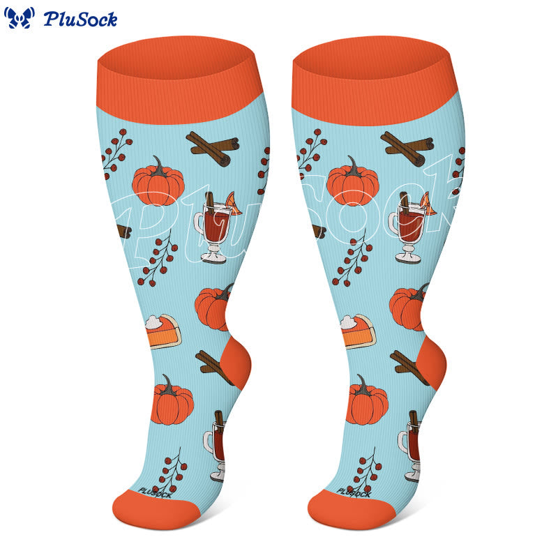 Plusock Plus Size Autumn Atmosphere  Compression Socks(3 Pairs) - image 2