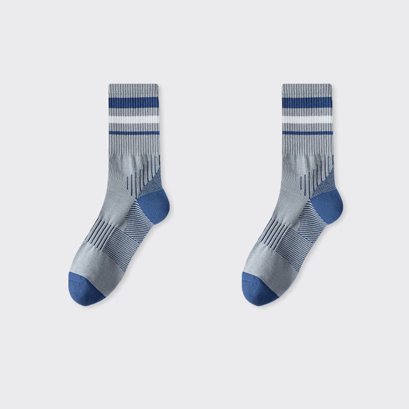 Plusock Plus Size Rib Cuff Quarter Compression Socks(5 Pairs) - Light Gray - EU38-44(US5-10) - image 13