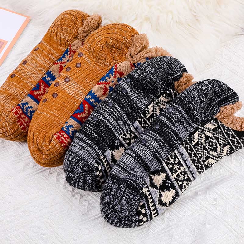 Plus Size Diamond Pattern Slipper Socks - image 8