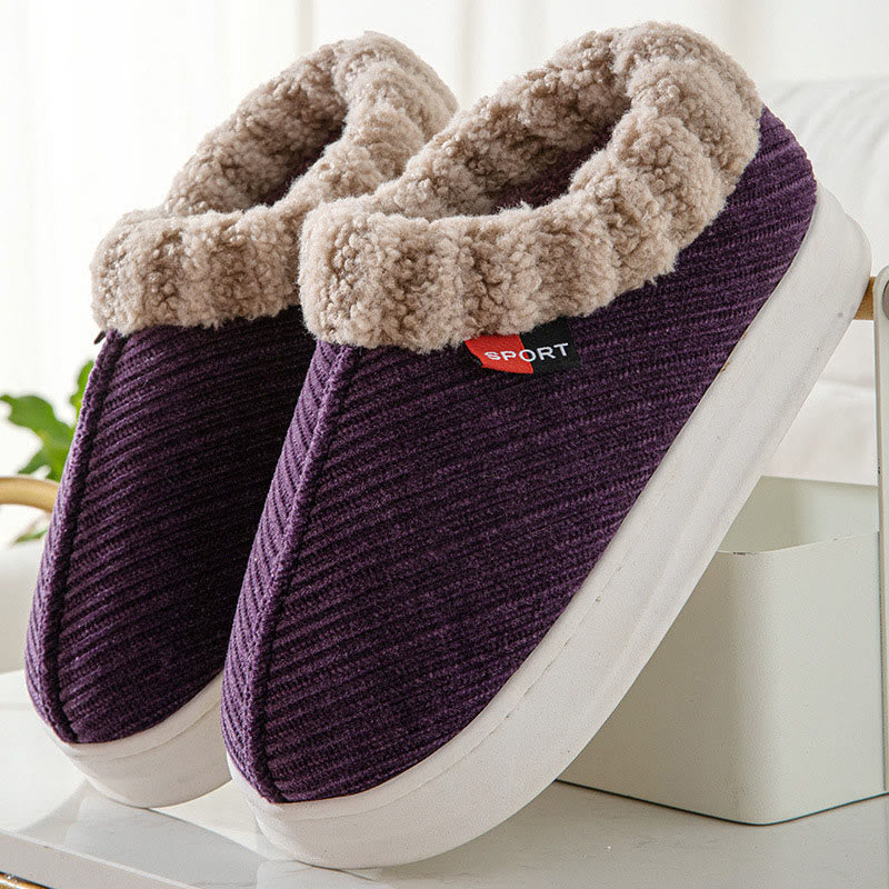 Plusock Plus Size Soft Plush Slippers - Purple - EU43-44(US9-10) - image 10